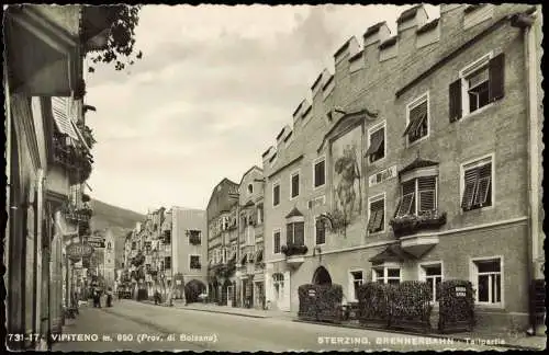 Sterzing Vipiteno Straßen-Ansicht STERZING BRENNERBAHN Teilpartie 1960