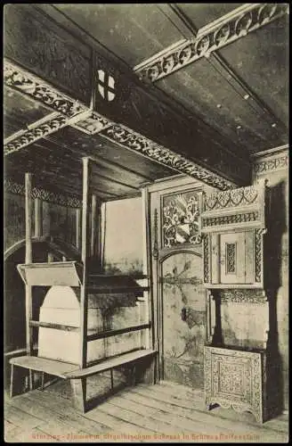 Sterzing Vipiteno Zimmer altgothischem Schrank Schloss Burg Reiffenstein 1904