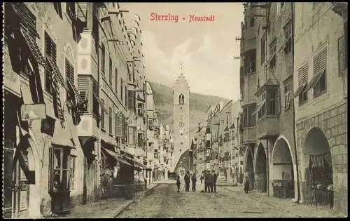 Cartoline Sterzing Vipiteno Strassen Partie in der Neustadt 1910