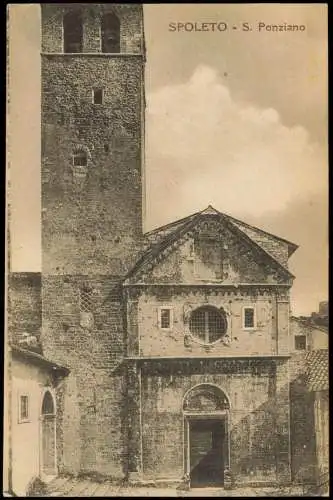 Spoleto Spoleto SPOLETO S. Ponziano, Gebäude-Ansicht, Kirchen-Bauwerk 1910