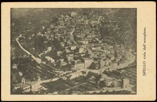 Cartoline Spello Luftaufnahme (Vista dall Aeroplano) 1920