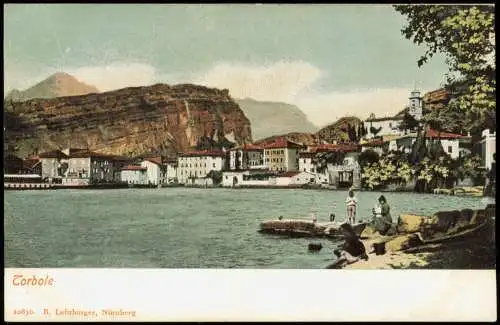 Torbole-Naag-Turbel Nago-Torbole   Ortsansicht Partie am Gardasee 1900