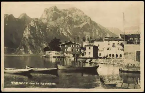 Torbole-Naag-Turbel Nago- Ort  con la Rocchetta, Gardasee Lago di Garda 1920