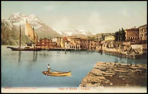 Torbole-Naag-Turbel Nago-Torbole Ortsansicht Gardasee Hafen Lago di Garda 1910