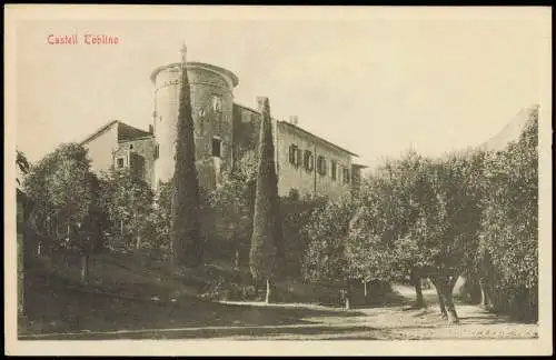 Cartoline Trient Trento Castel Toblino (Burg, Castle Building) 1912