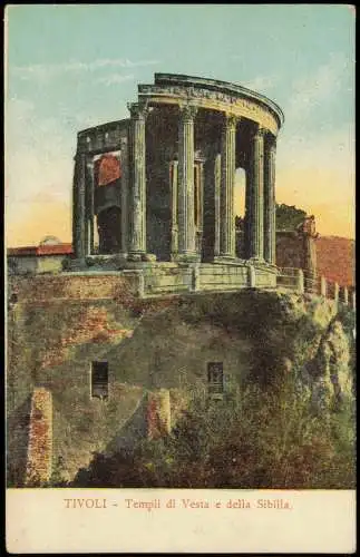 Tivoli (Latium) Tempii di Vesta e della Sibilla Tempel Ruine 1900