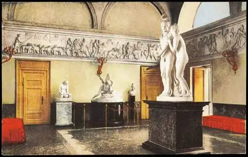 Cartoline Tremezzo Villa Carlotta Sala dei Marmi (Marmoorsaal) 1910