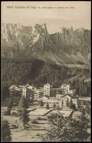 .Trentino-Südtirol Dolomiten Hôtel Carezza al Lago verso il Latemar  1910