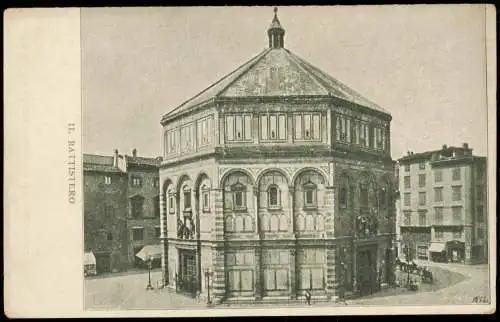 Florenz Firenze IL BATTISTERO di San Giovanni (Gebäude-Ansicht) 1900