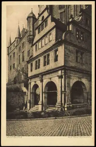 Ansichtskarte Marburg an der Lahn Schloss (Castle Building), Teilansicht 1920