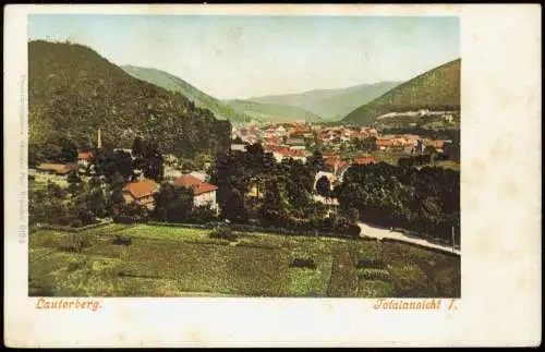 Bad Lauterberg im Harz Panorama-Ansicht Totalansicht in Farbe 1900