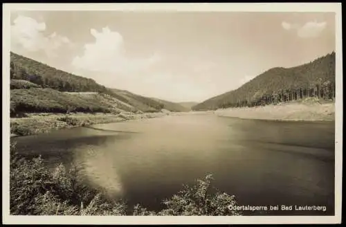 Bad Lauterberg im Harz Panorama der Odertalsperre (Bad Lauterberg) 1940