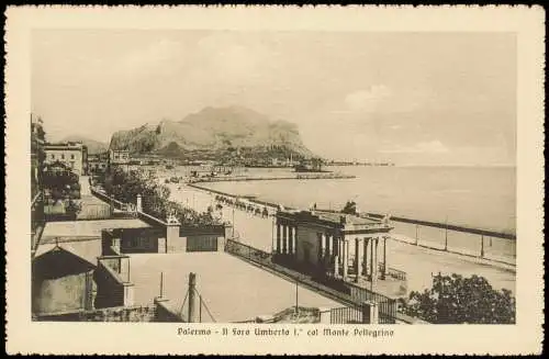 Palermo Palermo  Panorama-Ansicht Foro Umberto col monte Pellegrino 1910