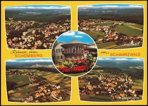 Schömberg Schwarzwald Luftbild Oberlengenhardt Langenbrand Schwarzenberg 1980