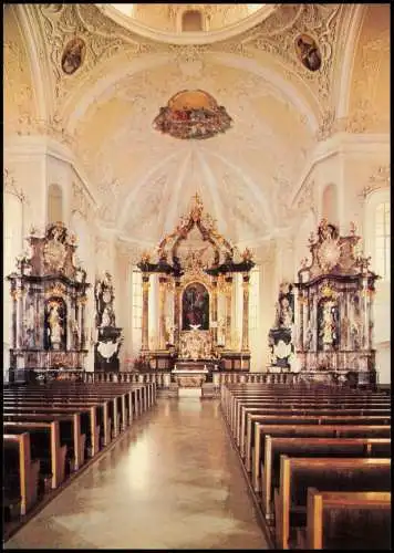 Ansichtskarte Bruchsal Innenansicht Pfarrkirche St. Peter 1980