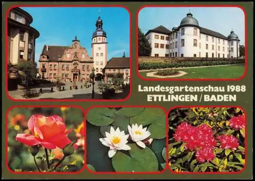 Ettlingen Mehrbildkarte Sonder-AK anlässlich Landesgartenschau 1988 1988