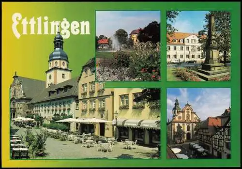 Ansichtskarte Ettlingen Mehrbildkarte mit 4 Ortsansichten 1990