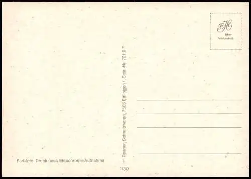 Ansichtskarte Ettlingen Mehrbildkarte mit 2 farbigen Ortsansichten 1970