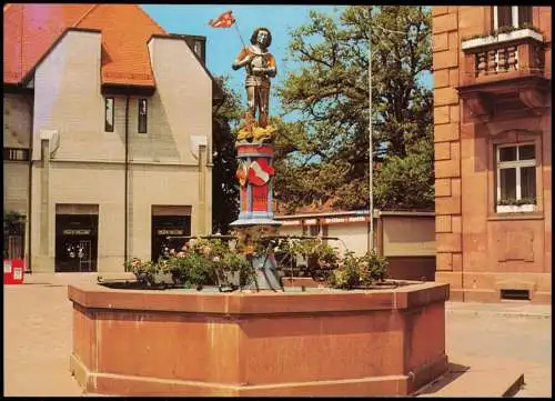 Ansichtskarte Ettlingen Marktplatz Marktplatzbrunnen 1975