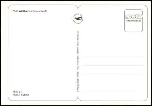 Ansichtskarte Bad Wildbad Mehrbildkarte mit div. Ortsansichten 1990