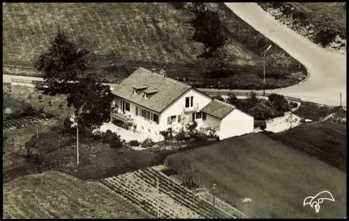 Bad Teinach-Zavelstein Luftbild, Haus Roller vom Flugzeug aus 1960