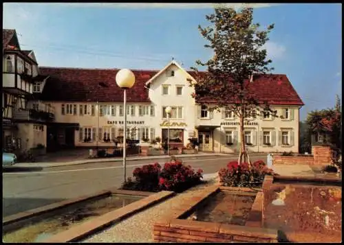 Bad Teinach-Zavelstein Strassen Partie am Gasthof Pension ZUM LAMM 1970