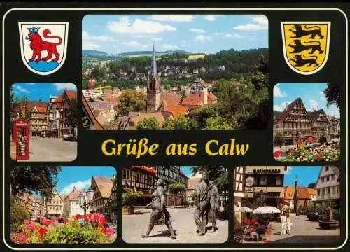 Ansichtskarte Calw Mehrbildkarte mit div. Ortsansichten 1990