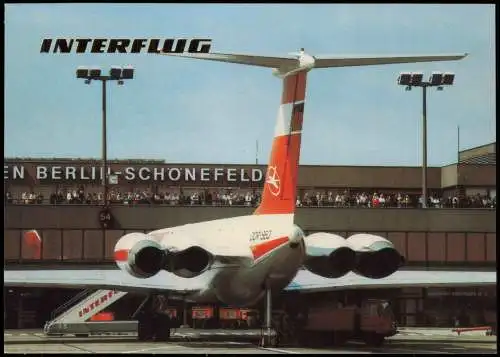 Ansichtskarte Schönefeld-Berlin Flughafen INTERFLUG 1988