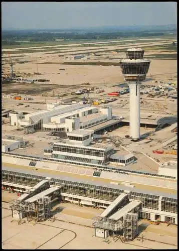 Ansichtskarte München Luftbild des neuen Flughafens Airport 1990