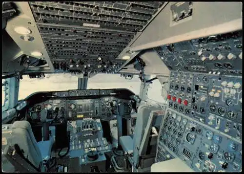 SWISSAIR Jumbo-Jet, Boeing 747-B Cockpit Flugzeug Airplane Avion 1979