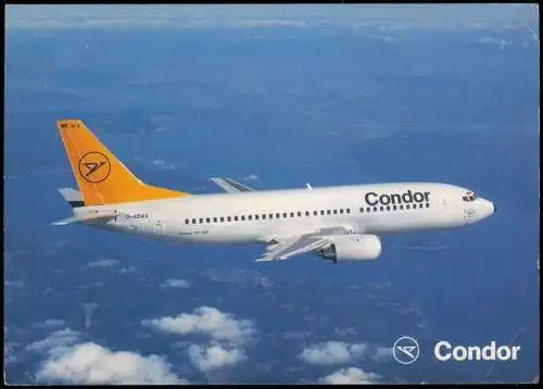 Ansichtskarte  Flugzeug Airplane Avion Condor Boeing 737-300 1982