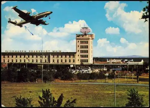 Ansichtskarte Flughafen-Frankfurt am Main Flughafen startendes Flugzeug 1967