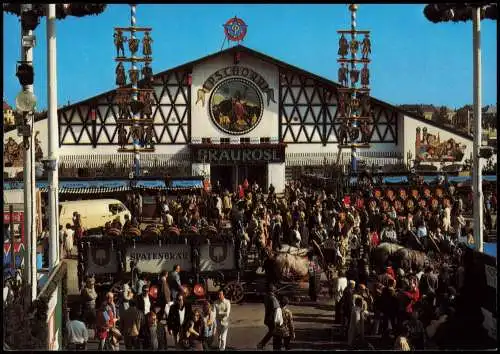 Ansichtskarte München Bräurosl Oktoberfest Zelt 1988