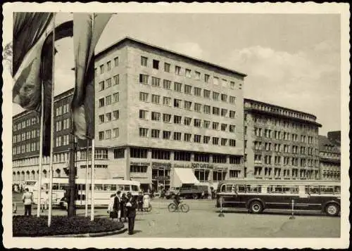 Ansichtskarte Essen (Ruhr) Postbau am Bahnhof Bus 1961