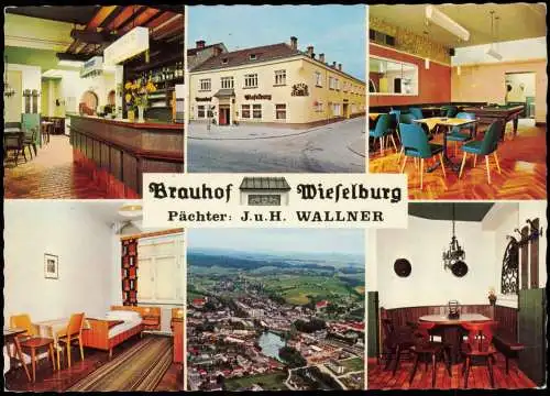 Ansichtskarte Wieselburg Hotel-Café-Restaurant Brauhof MB 1975