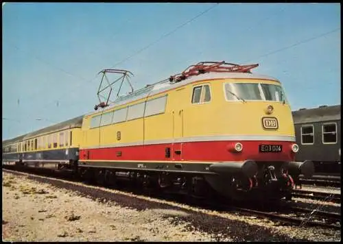 Ansichtskarte  Verkehr KFZ Eisenbahn Zug Lok E 03, Leistung 6200 kW 1978