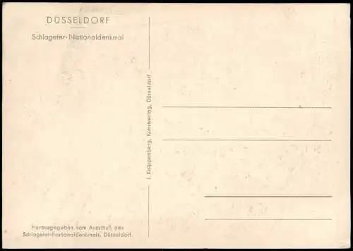 Ansichtskarte Düsseldorf Schlageter Nationaldenkmal Gedenkplatte Kränze 1937