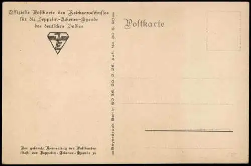 Ansichtskarte  Flugwesen - Zeppelin über Bergwerk Zeche Künstlerkarte 1926