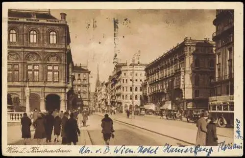 Ansichtskarte Wien Kärntnerstraße - Verkehr 1938