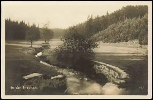 Ansichtskarte .Sachsen An der Triebisch. 1927  gel. Stempel Hintergersdorf