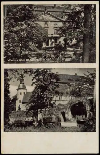 Ansichtskarte Wachau (Sachsen) über Radeberg: Schloß u. Kirche 1938