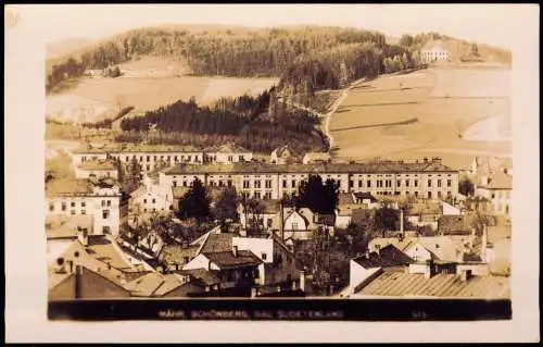 Postcard Mährisch Schönberg Šumperk Blick auf die Stadt Sudentenland 1932