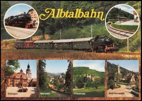 Albtalbahn Region Ettlingen Marxzell Frauenalb Bad Herrenalb 1980