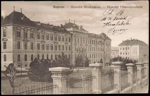 Ödenburg Sopron Honvéd Oberrealschule Honvéd főreáliskola 1916  Ungarn Magyar