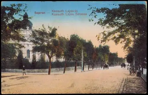 Ödenburg Sopron Kossuth Lajos Strasse Kossuth Lajos-út 1913  Ungarn Magyar