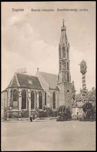 Ödenburg Sopron Bencés-templom, Szentháromság-szobor 1915  Ungarn Magyar