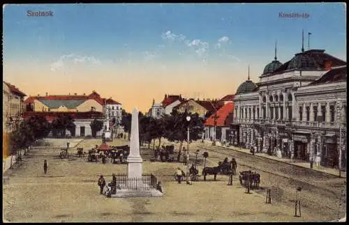 Postcard Sollnock Szolnok Kossuth-tér Platz 1917  Ungarn Magyar