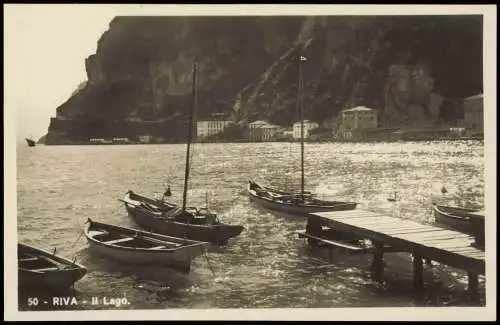 Riva del Garda Boot-Anlegestelle am Gardasee, Lago di Garda 1925