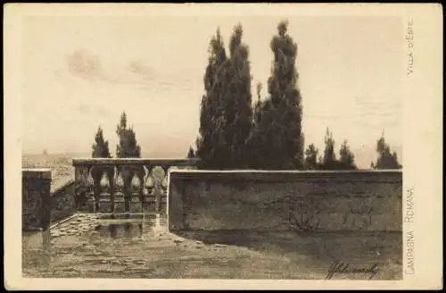 Cartoline Rom Roma CAMPAGNA ROMANA VILLA D'ESTE 1910