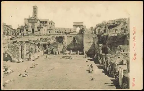 Cartoline Rom Roma Casa delle Vestali (antike Ruinen) 1900